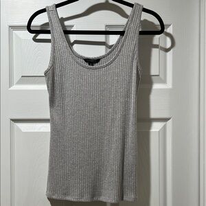 Banana Republic Light Gray Ribbed Tank Top. Very good condition.